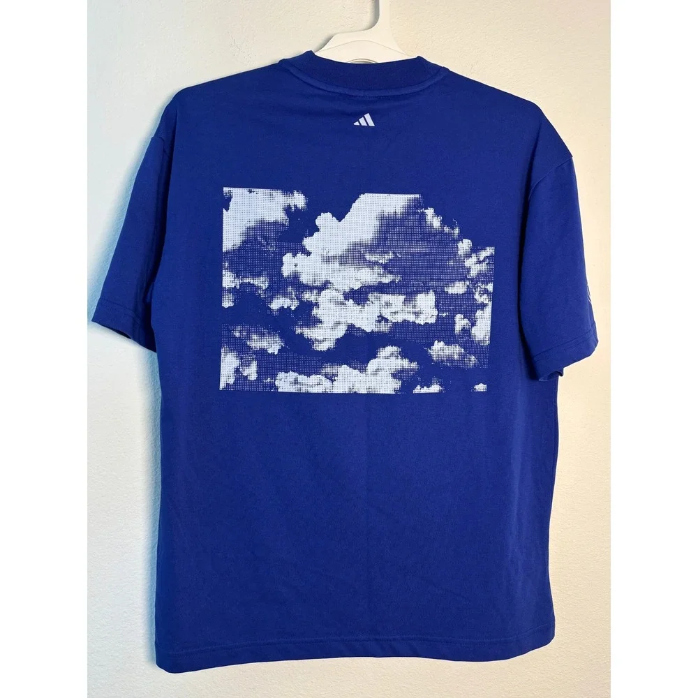 Adidas Basketball Candace Parker Ace Airlines Blue Graphic T-Shirt XS HM4944
